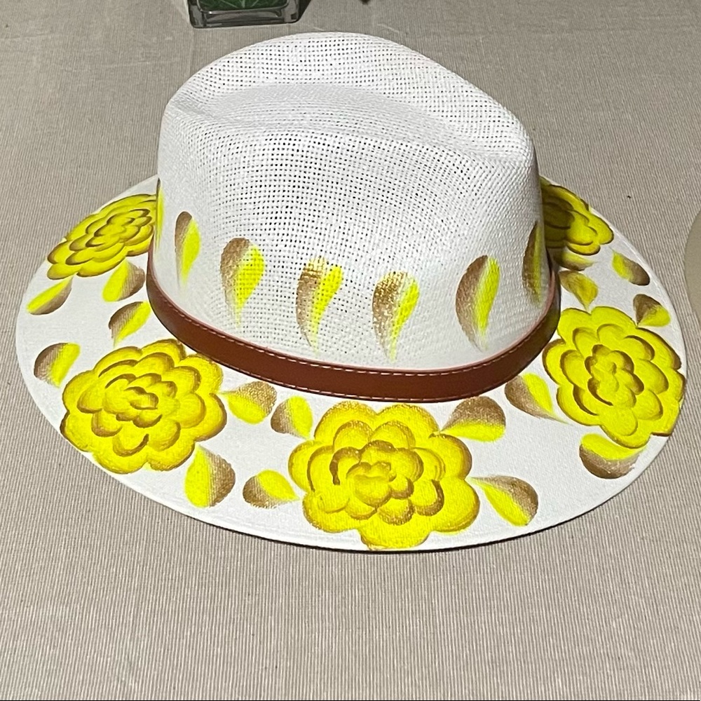 Hand Painted Mexican hat. Very unique!